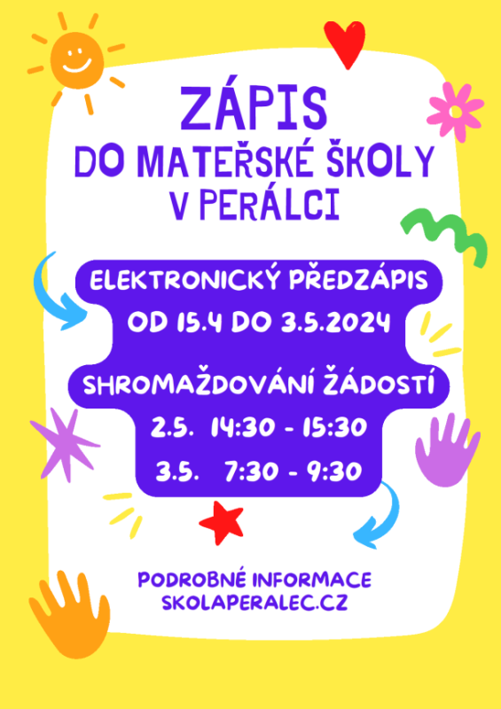Zápis do MŠ Perálec