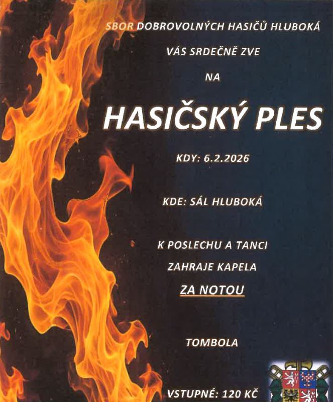 Hasičský ples v Hluboké